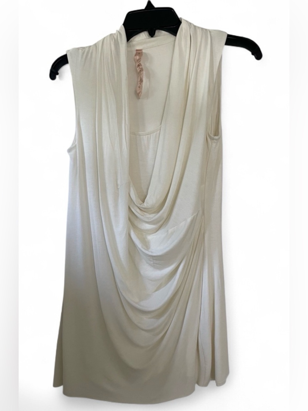 Bailey 44 Off White Sleeveless Cowl Neck Top Womens Size Medium